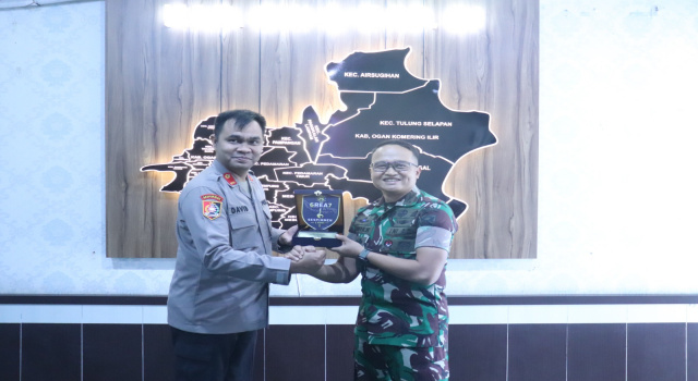 Dandim 0402/OKI Terima Audiensi Sespim Polri, Bahas Penanganan Karhutla