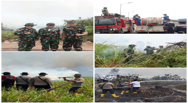 Tim Gabungan TNI-Polri Laksanakan Groundcheck dan Pemadaman Karhutla di Desa Soak Batok Ogan Ilir