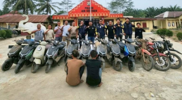 Amankan 15 Kendaraan Serta Pelaku Polsek Air Sugihan Ungkap Pencurian Dan Penadahan