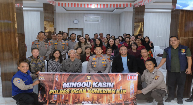 Polisi Minggu Kasih, Kapolres OKI Perkuat Toleransi dan Kedekatan dengan Jemaat Gereja