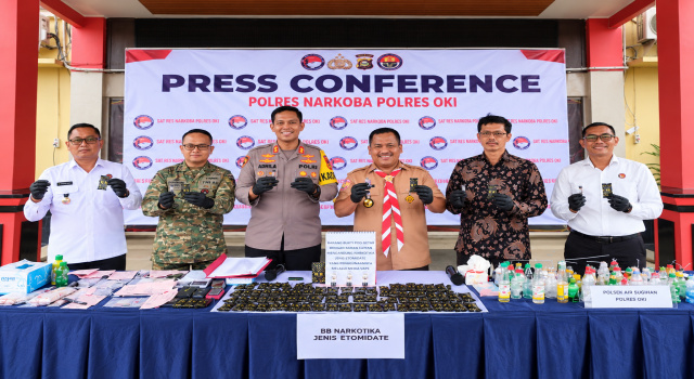 Polres OKI Ungkap Peredaran Narkotika Sabu dan Etomidate